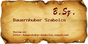 Bauernhuber Szabolcs névjegykártya